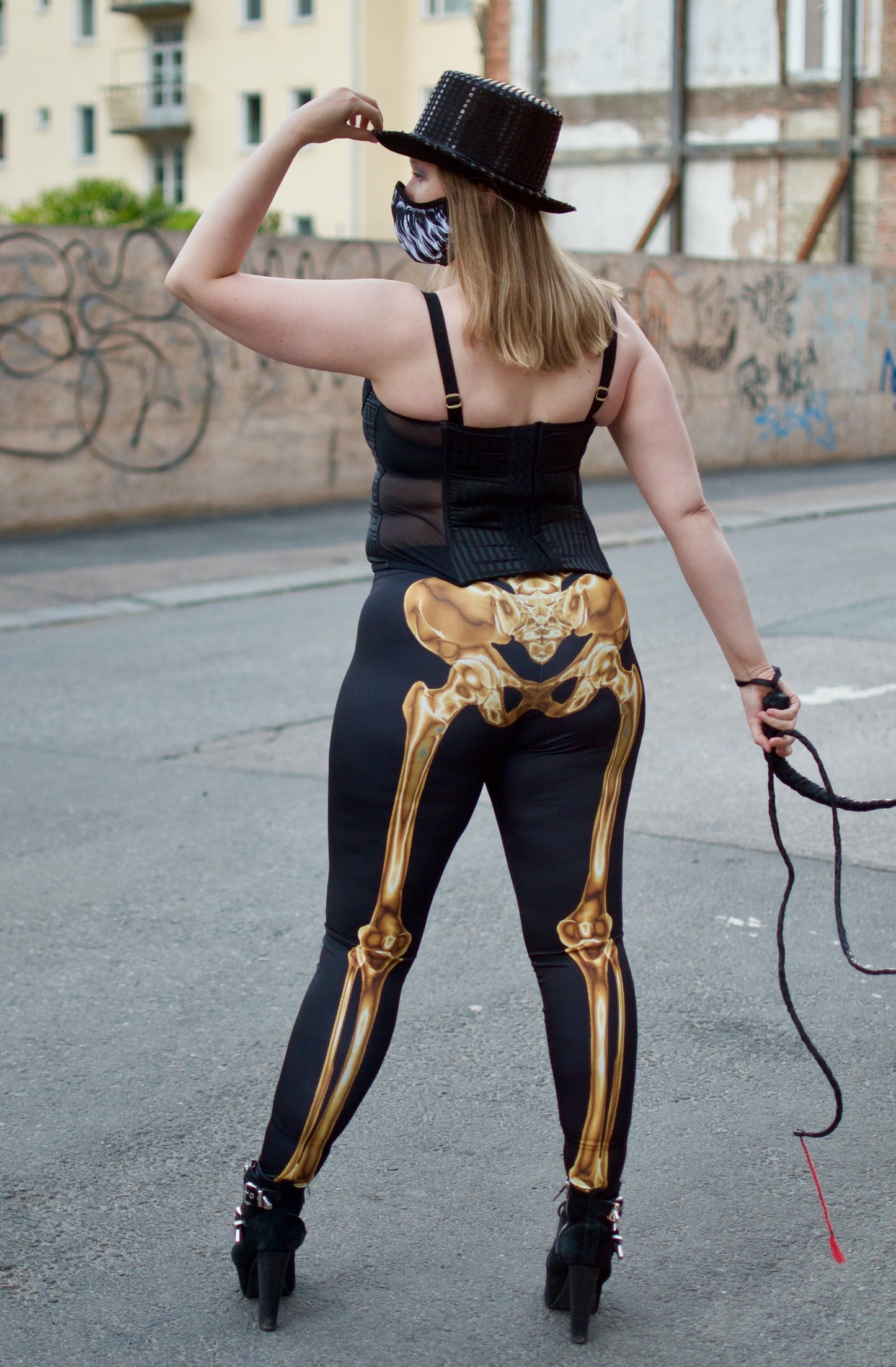 Legginsit Gold Skeleton