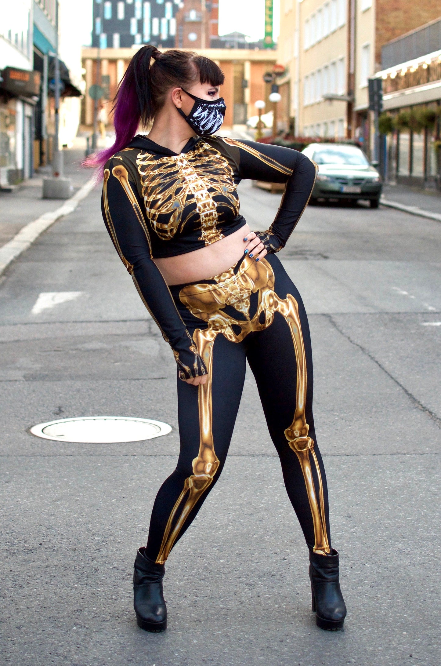 Legginsit Gold Skeleton