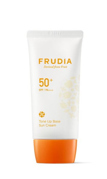 FRUDIA Tone Up Base Sun Cream SPF 50+ (kirkastava, kevyesti sävyttävä aurinkovoide)