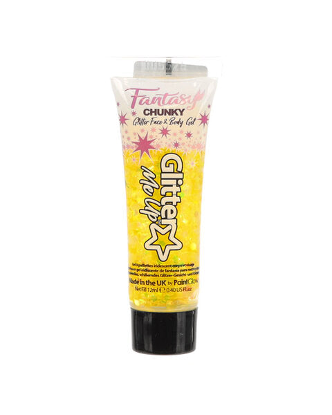 PaintGlow Iridescent Chunky Glitter Gel, Golden Griffin