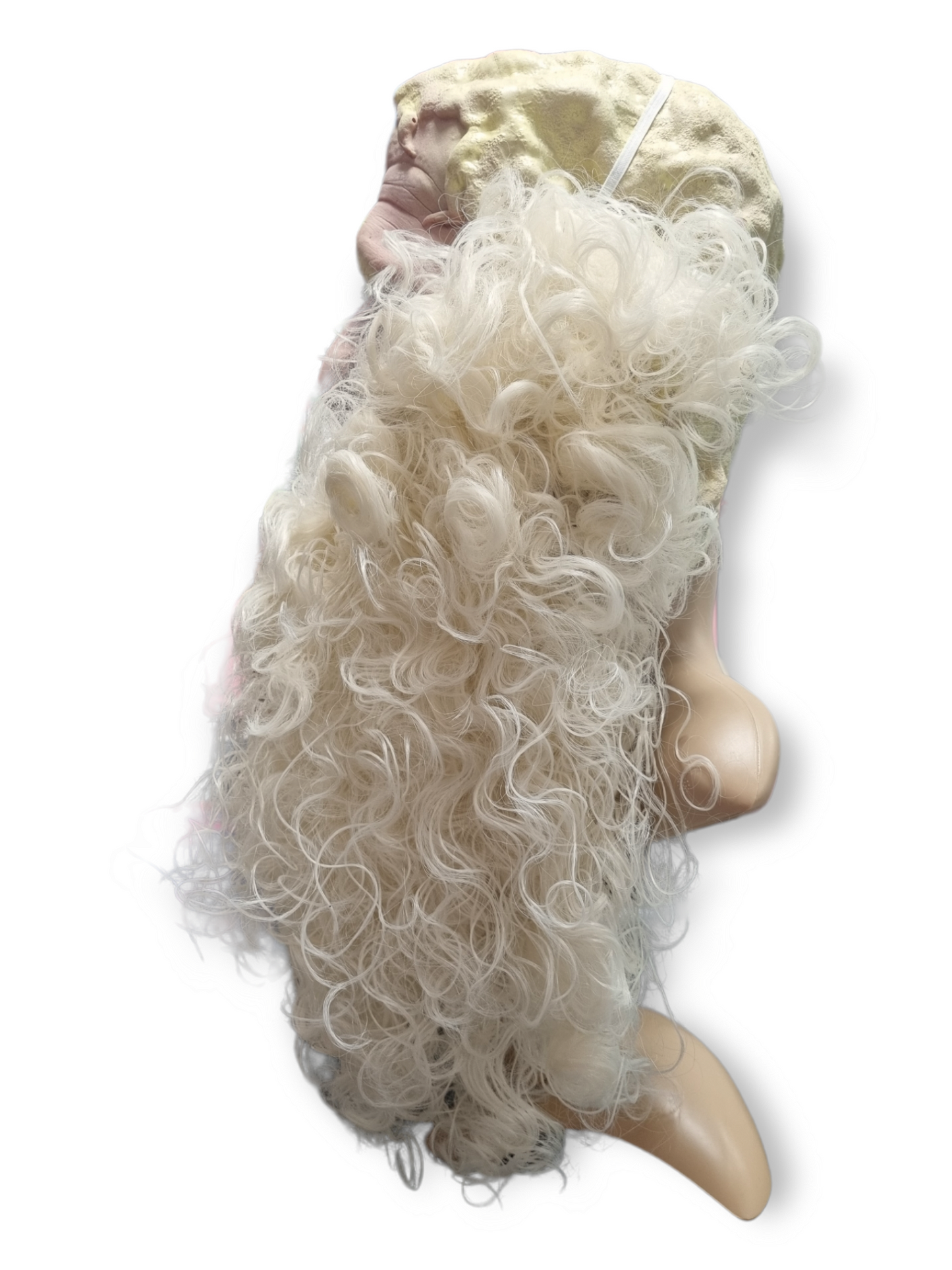 Joulupukin parta, luonnonvalkoinen kihara