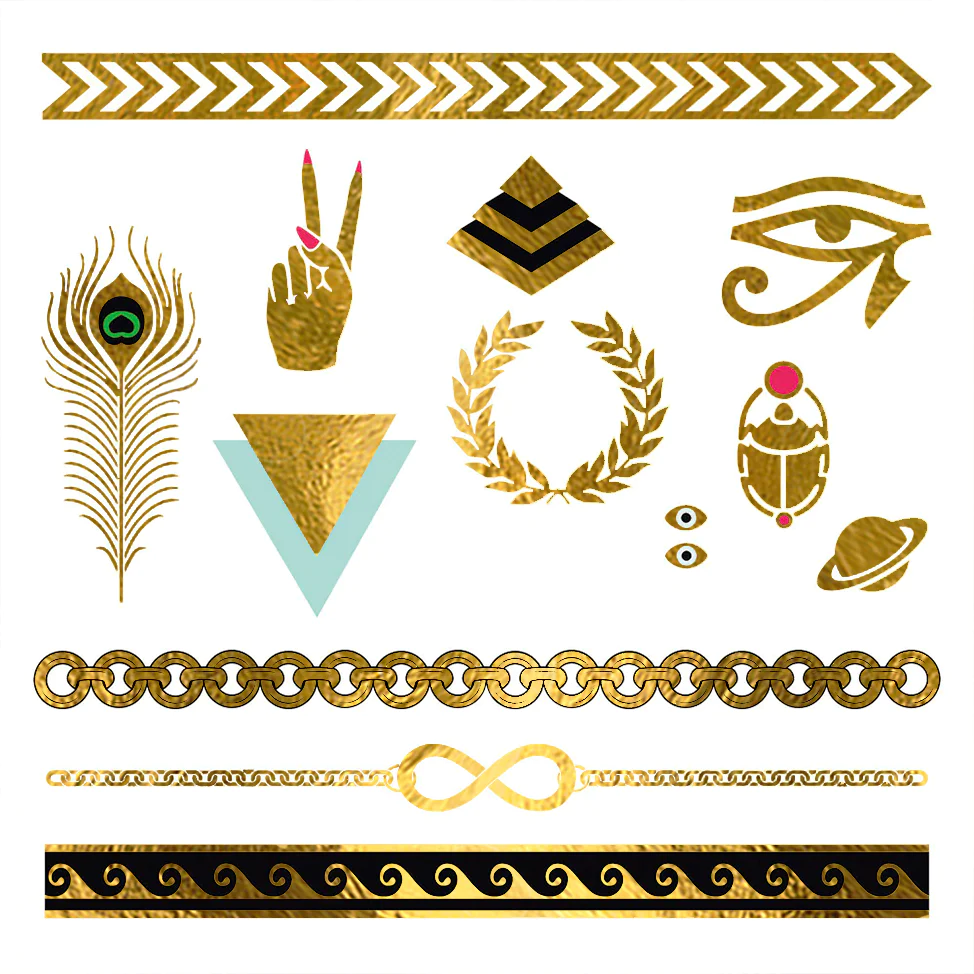 Siirtokuvatatuoinnit Gold Pack (12kpl)