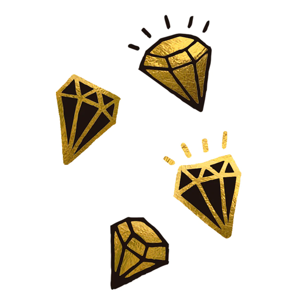 Siirtokuvatatuoinnit Precious Stones (2 arkkia)