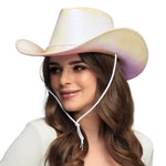 Cowboyhattu Pearlescent, valkoinen
