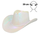 Cowboyhattu Pearlescent, valkoinen