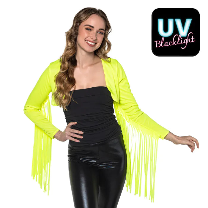 Bolero Rave Fringes, neonkeltainen (UV)