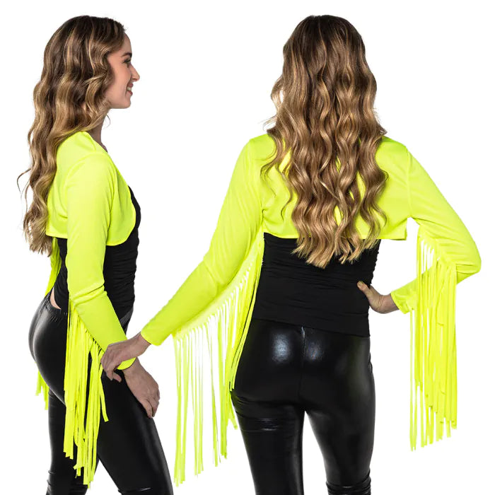 Bolero Rave Fringes, neonkeltainen (UV)