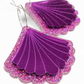 Ruffle Army korvakorut Super Shiny Seashell, bright purple