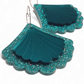 Ruffle Army korvakorut Super Shiny Seashell, mermaid turquoise