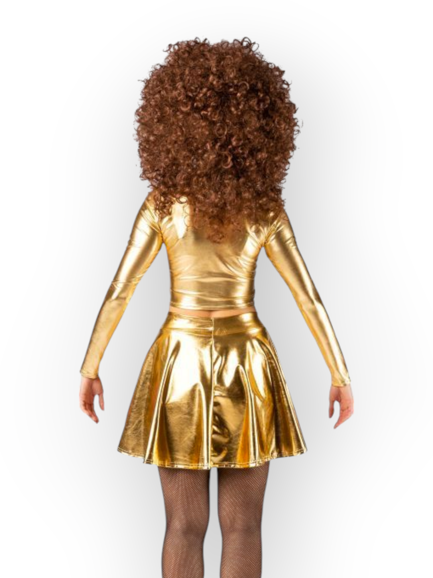Pitkähihainen crop top Disco Babe, kulta