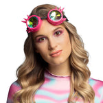 Steampunk Gogglesit, neon pink spikes (UV)