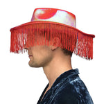 Cowboyhattu Festival Fringes, tulinen punainen