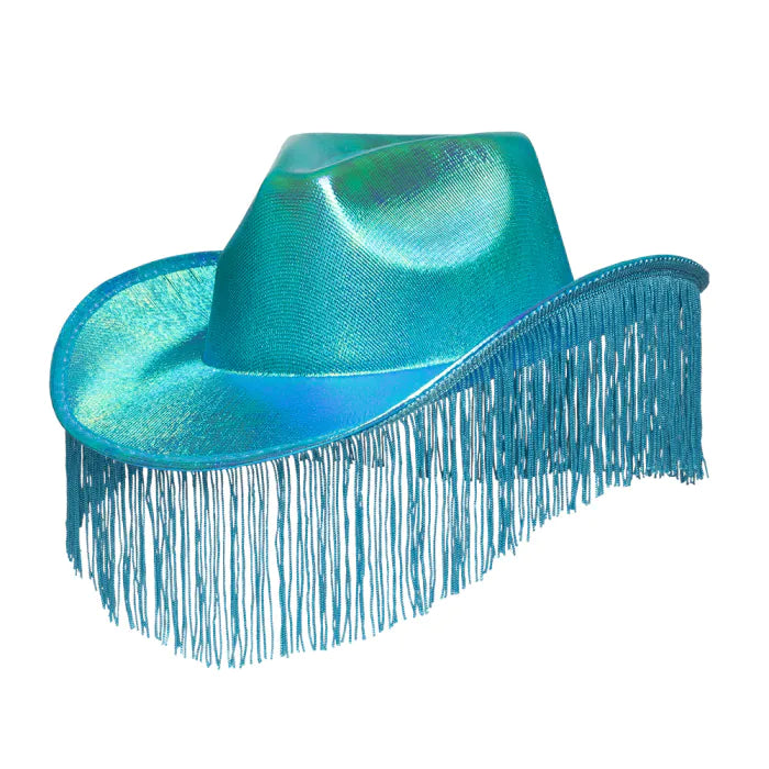Cowboyhattu Festival Fringes, turkoosinsininen