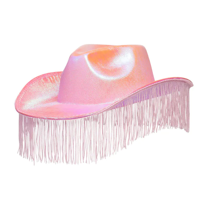 Cowboyhattu Festival Fringes, vaaleanpunainen