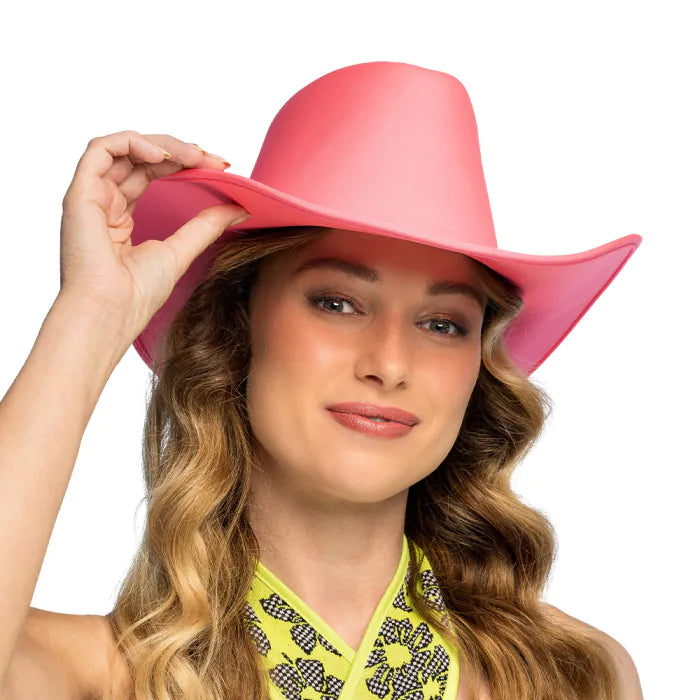 UV-reaktiivinen cowboyhattu, neonpinkki