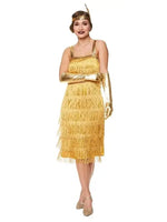 1920-luvun Flapper-asu Golden Velvet