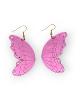 Ruffle Army korvakorut Butterfly Wings, blush pink