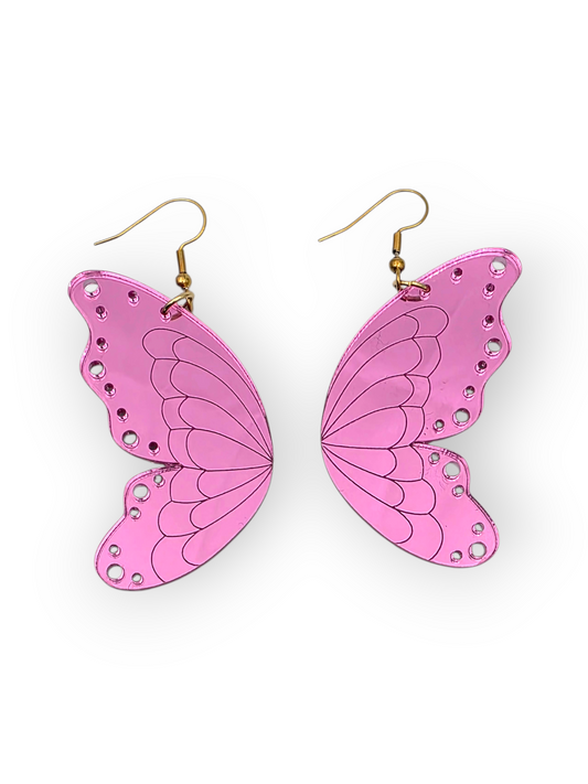 Ruffle Army korvakorut Butterfly Wings, blush pink