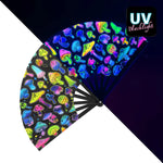 Jättikokoinen viuhka Neon Mushrooms (UV)