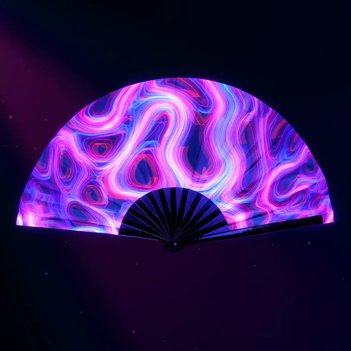 Jättikokoinen viuhka Purple Liquid (UV)