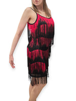 Flapper-mekko, musta-punainen