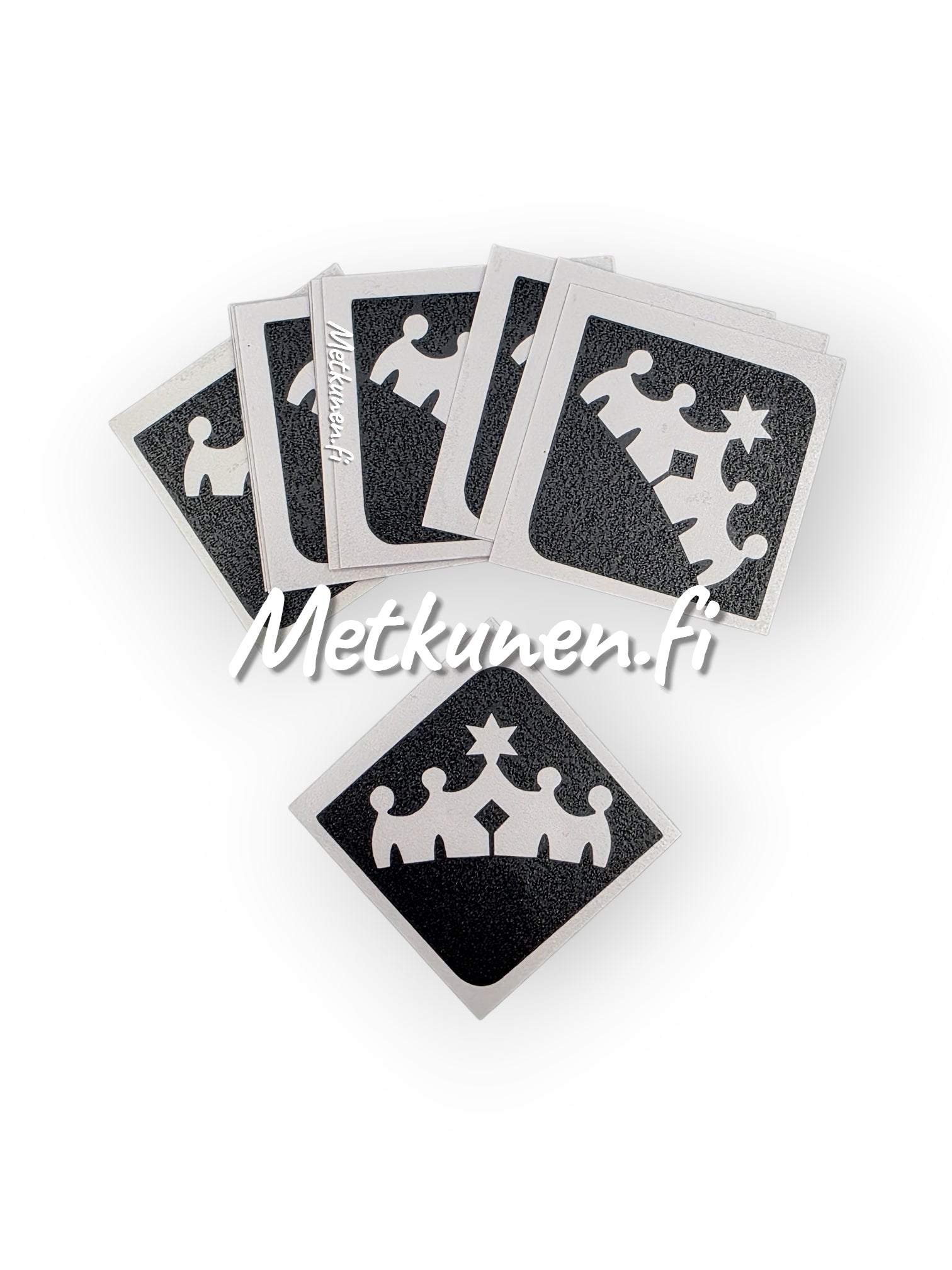 Tarrakiinnitteiset sapluunat Kruunu (15kpl)