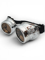 Steampunk Gogglesit, metallic silver