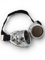 Steampunk Gogglesit, metallic silver