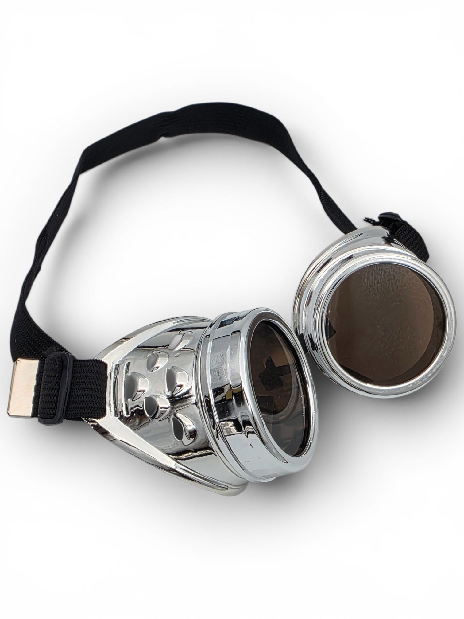 Steampunk Gogglesit, metallic silver