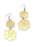 Ruffle Army korvakorut Double Floral Fantasy, gold