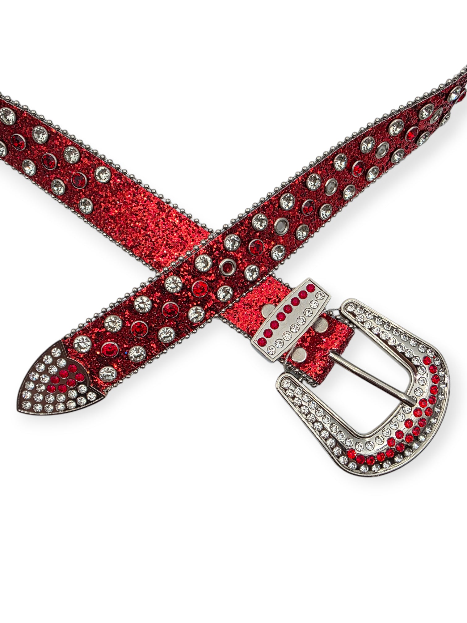 Vyö jättisoljella Rhinestone Extravaganza, punainen