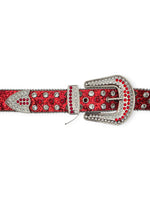 Vyö jättisoljella Rhinestone Extravaganza, punainen
