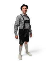 Oktoberfest ruudullinen kauluspaita Premium, musta
