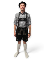 Aidot Oktoberfest Lederhosen nahkahousut, musta