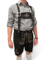 Aidot Oktoberfest Lederhosen nahkahousut, musta