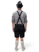Aidot Oktoberfest Lederhosen nahkahousut, musta