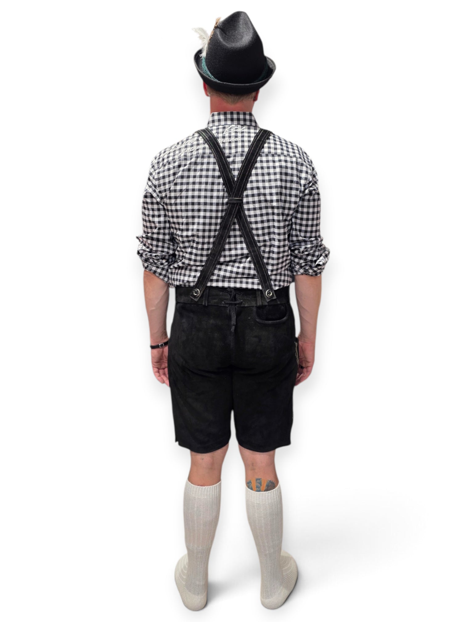 Aidot Oktoberfest Lederhosen nahkahousut, musta