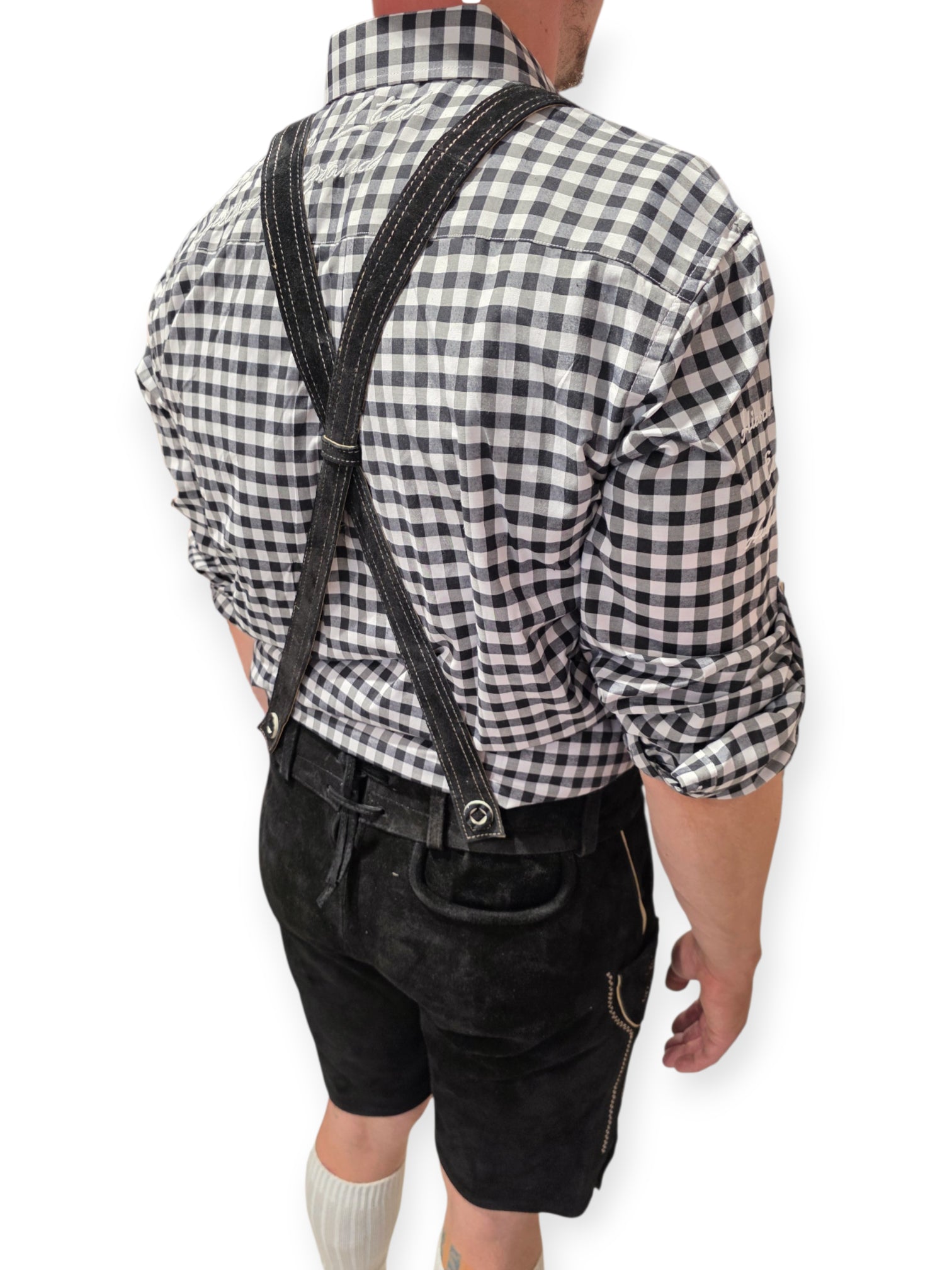 Aidot Oktoberfest Lederhosen nahkahousut, musta