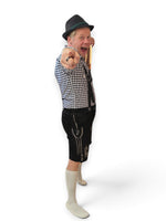 Aidot Oktoberfest Lederhosen nahkahousut, musta