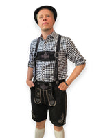 Aidot Oktoberfest Lederhosen nahkahousut, musta