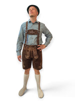 Aidot Oktoberfest Lederhosen nahkahousut, ruskea