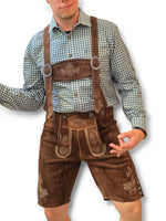 Aidot Oktoberfest Lederhosen nahkahousut, ruskea