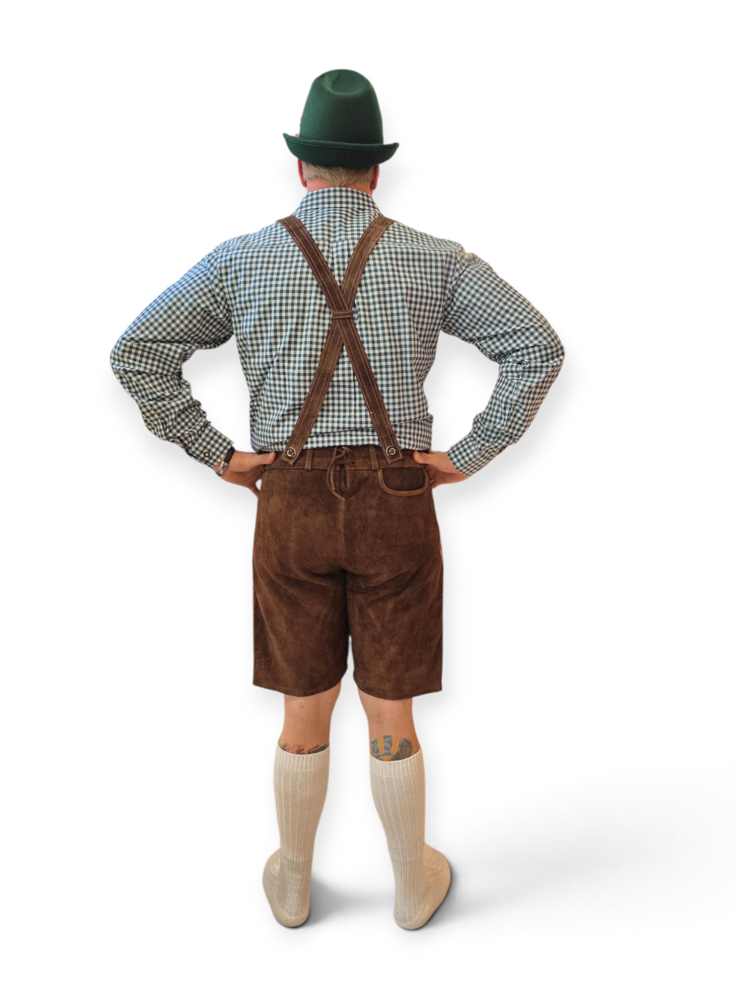Aidot Oktoberfest Lederhosen nahkahousut, ruskea