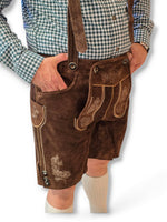 Aidot Oktoberfest Lederhosen nahkahousut, ruskea