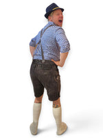 Aidot Oktoberfest Lederhosen nahkahousut, harmaa