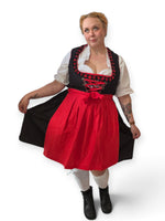 Aito Dirndl -asu Brigitte (mekko, paita ja essu), isot koot