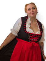 Aito Dirndl -asu Brigitte (mekko, paita ja essu), isot koot