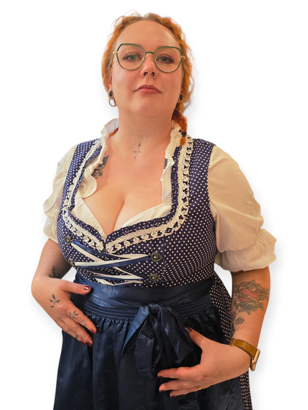 Aito Dirndl -asu Bella (mekko, paita ja essu)