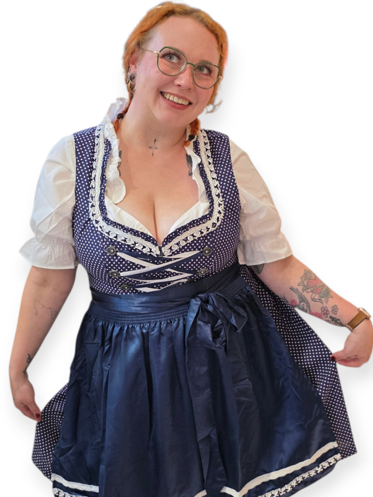 Aito Dirndl -asu Bella (mekko, paita ja essu)