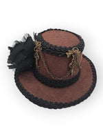Steampunk minihattu, ruskea